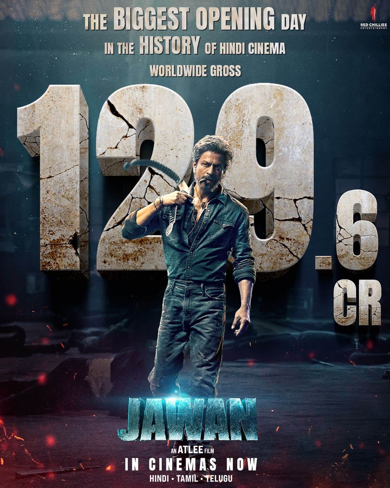 Shahrukh khan new movie jawan box office first day collection at 13377. Org