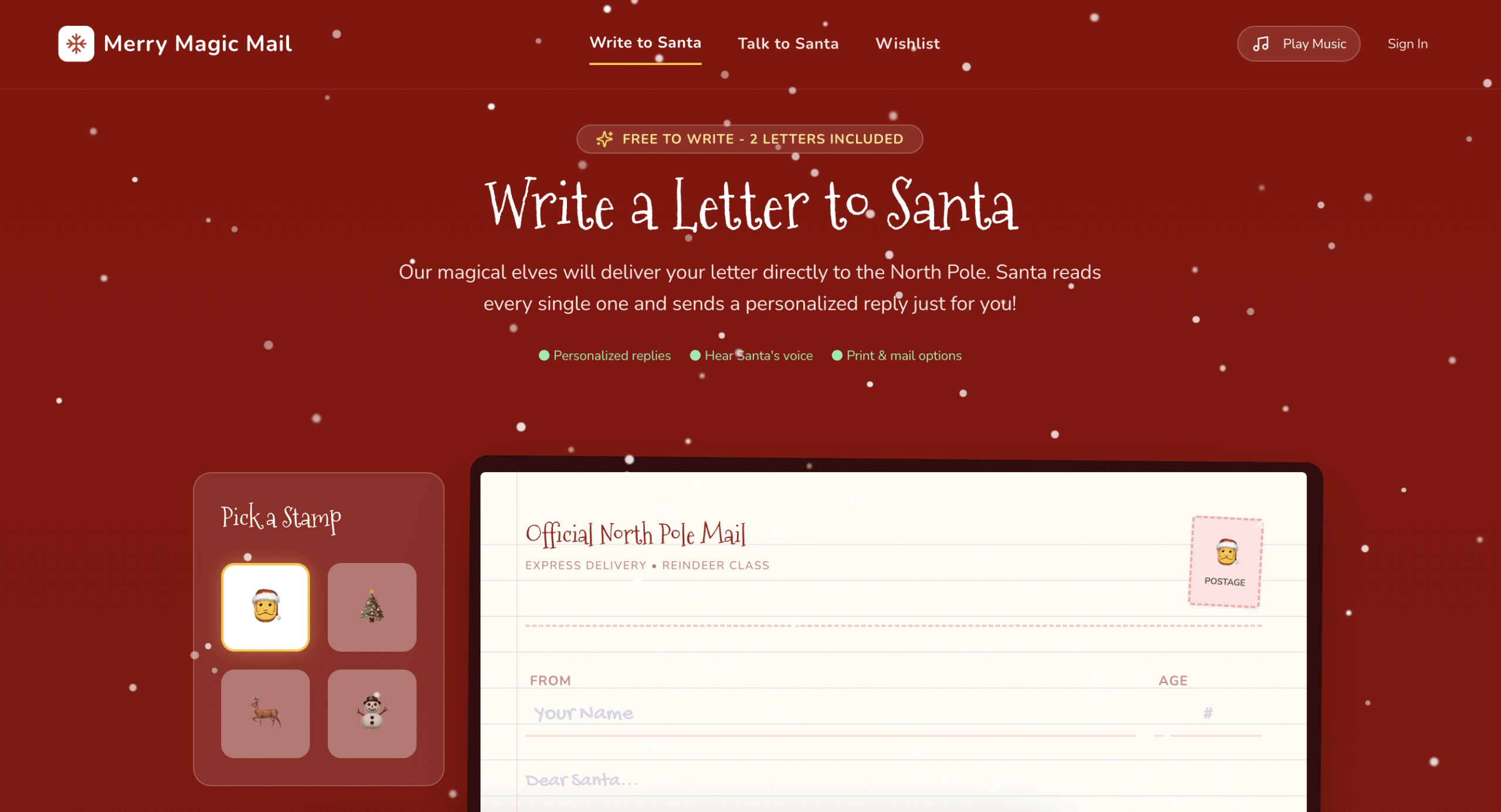Merry magic mail letters to santa scaled